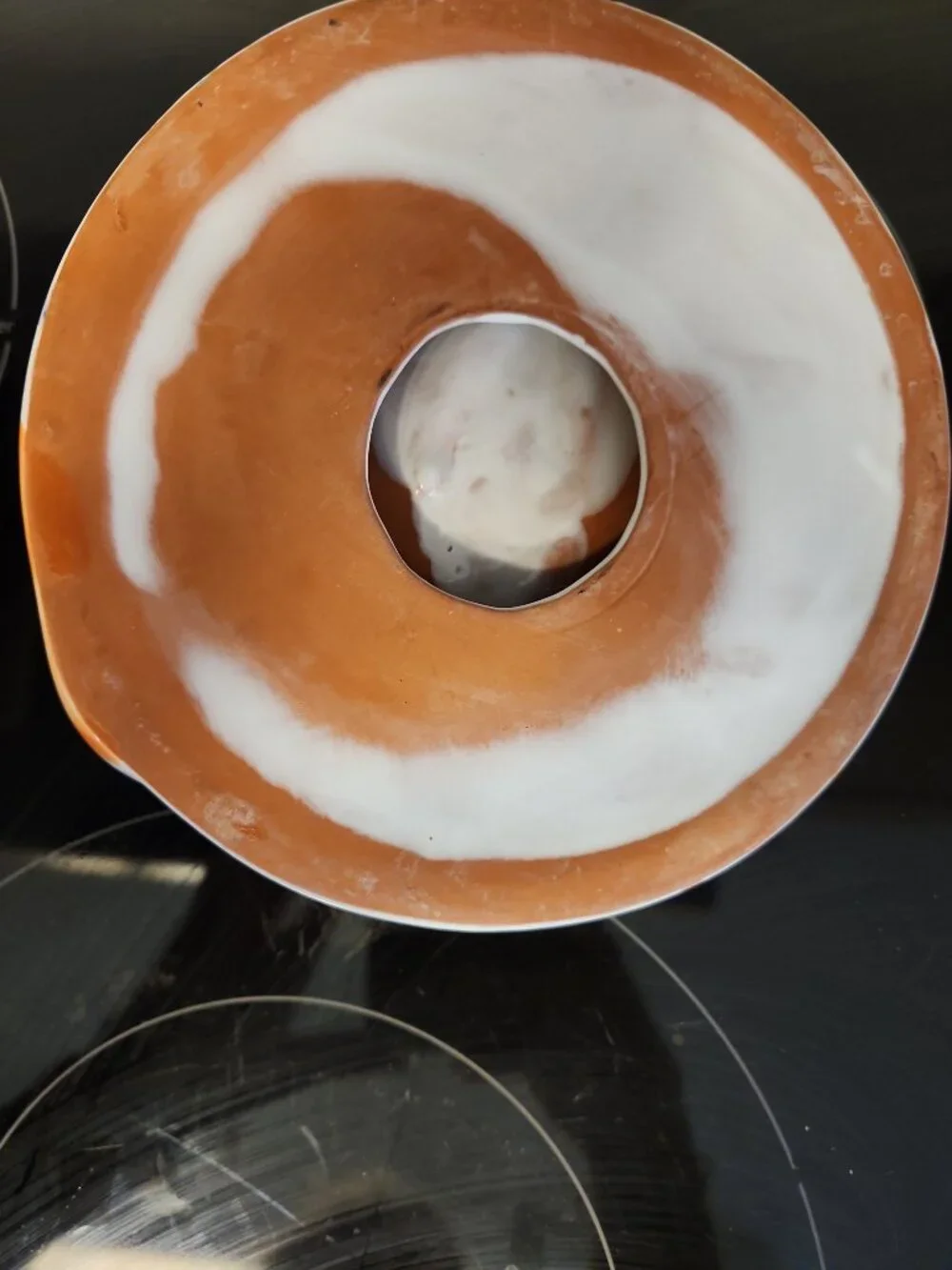 Vintage Hand Painted Cat Clay Pottery Cat Food Bowl 7